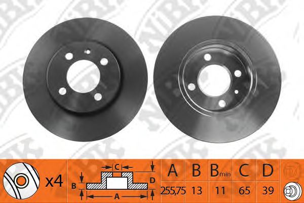 NiBK RN1013 Тормозной диск для CHERY AMULET II (Чери Амулет 2) NiBK RN1013 Тормозной диск для CHERY AMULET II (Чери Амулет 2)