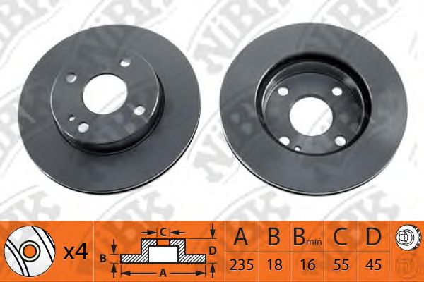 NiBK RN1064 Тормозной диск для MAZDA (Мазда) NiBK RN1064 Тормозной диск для MAZDA (Мазда)