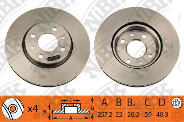 NiBK RN1068 Тормозной диск для FIAT (Фиат) NiBK RN1068 Тормозной диск для FIAT (Фиат)