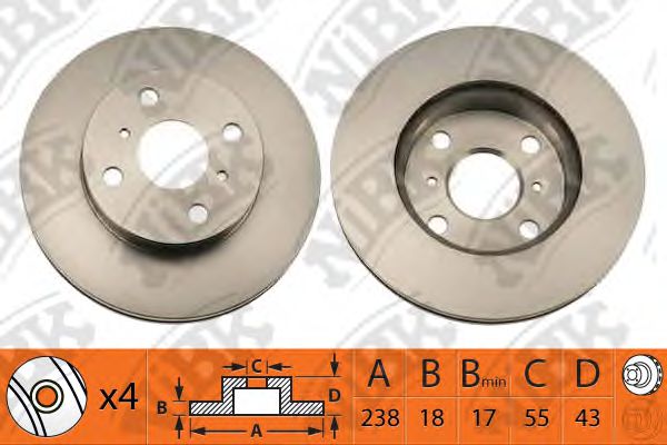 NiBK RN1097 Тормозной диск для TOYOTA (Тойота/тоета) NiBK RN1097 Тормозной диск для TOYOTA (Тойота/тоета)