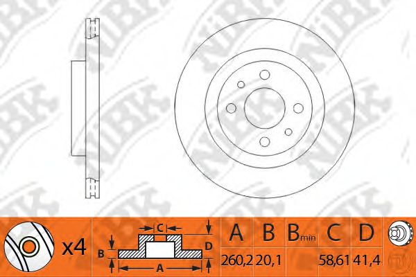 NiBK RN1124 Тормозной диск для LADA PRIORA (Лада Приора) NiBK RN1124 Тормозной диск для LADA PRIORA (Лада Приора)