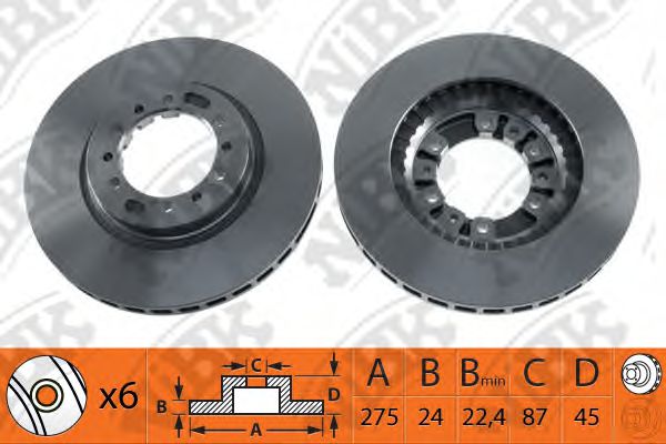 NiBK RN1297 Тормозной диск для MITSUBISHI COLT/RODEO (Митсубиши/митсубиси Cолт/родэо) NiBK RN1297 Тормозной диск для MITSUBISHI COLT/RODEO (Митсубиши/митсубиси Cолт/родэо)