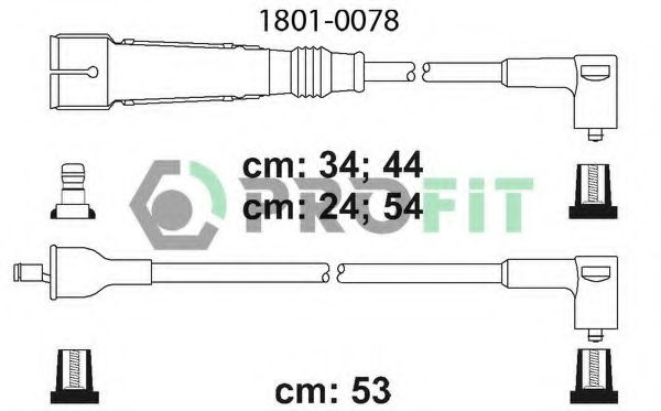 PROFIT 1801-0078 Комплект проводов зажигания для VOLKSWAGEN JETTA II (Фольксваген Жэтта 2) PROFIT 1801-0078 Комплект проводов зажигания для VOLKSWAGEN JETTA II (Фольксваген Жэтта 2)