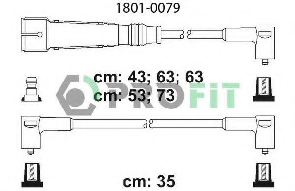 PROFIT 1801-0079 Комплект проводов зажигания для VOLKSWAGEN T4 CARAVELLE (Фольксваген Т4 cараvэллэ) PROFIT 1801-0079 Комплект проводов зажигания для VOLKSWAGEN T4 CARAVELLE (Фольксваген Т4 cараvэллэ)