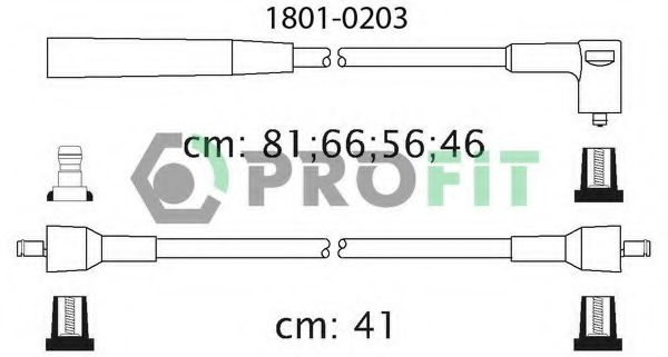 PROFIT 1801-0203 Комплект проводов зажигания для MAZDA 626 II (Мазда 626 2) PROFIT 1801-0203 Комплект проводов зажигания для MAZDA 626 II (Мазда 626 2)