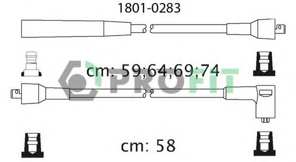 PROFIT 1801-0283 Комплект проводов зажигания для FORD ORION II (Форд Орион 2) PROFIT 1801-0283 Комплект проводов зажигания для FORD ORION II (Форд Орион 2)