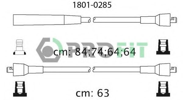 PROFIT 1801-0285 Комплект проводов зажигания для FORD GRANADA I (Форд Гранада и) PROFIT 1801-0285 Комплект проводов зажигания для FORD GRANADA I (Форд Гранада и)