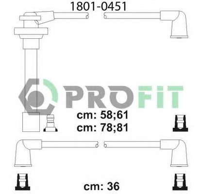 PROFIT 1801-0451 Комплект проводов зажигания для NISSAN PRIMERA (Ниссан Примера) PROFIT 1801-0451 Комплект проводов зажигания для NISSAN PRIMERA (Ниссан Примера)
