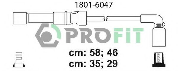 PROFIT 1801-6047 Комплект проводов зажигания для DAEWOO NUBIRA (Дэу Нубира) PROFIT 1801-6047 Комплект проводов зажигания для DAEWOO NUBIRA (Дэу Нубира)