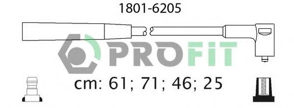 PROFIT 1801-6205 Комплект проводов зажигания для CHEVROLET CAPTIVA (Шевроле Каптива) PROFIT 1801-6205 Комплект проводов зажигания для CHEVROLET CAPTIVA (Шевроле Каптива)