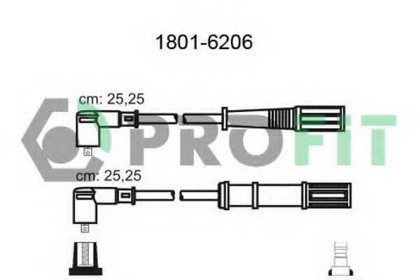 PROFIT 1801-6206 Комплект проводов зажигания для FIAT 500 C (Фиат 500 c) PROFIT 1801-6206 Комплект проводов зажигания для FIAT 500 C (Фиат 500 c)