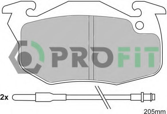 PROFIT 5000-0393 Тормозные колодки для RENAULT SUPER 5 (Рено Супэр 5) PROFIT 5000-0393 Тормозные колодки для RENAULT SUPER 5 (Рено Супэр 5)