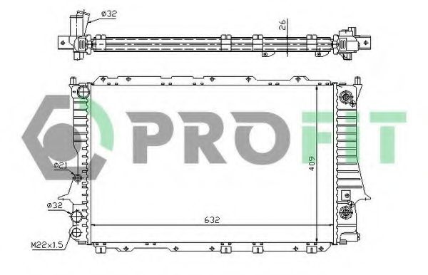 PROFIT PR 0012A4 Радиатор, охлаждение двигателя для AUDI A6 (Ауди А6) PROFIT PR 0012A4 Радиатор, охлаждение двигателя для AUDI A6 (Ауди А6)