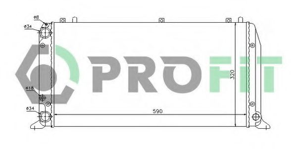 PROFIT PR 0016A2 Радиатор, охлаждение двигателя для AUDI 80 (Ауди 80) PROFIT PR 0016A2 Радиатор, охлаждение двигателя для AUDI 80 (Ауди 80)