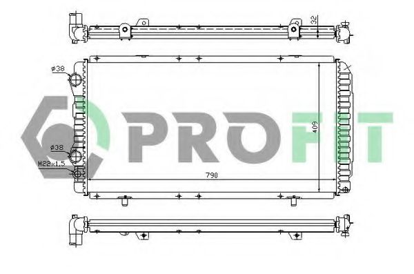 PROFIT PR 0540N1 Радиатор, охлаждение двигателя для CITROëN (Cитроëн) PROFIT PR 0540N1 Радиатор, охлаждение двигателя для CITROëN (Cитроëн)