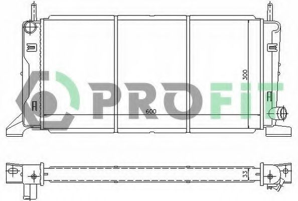 PROFIT PR 2545A1 Радиатор, охлаждение двигателя для FORD ORION II (Форд Орион 2) PROFIT PR 2545A1 Радиатор, охлаждение двигателя для FORD ORION II (Форд Орион 2)