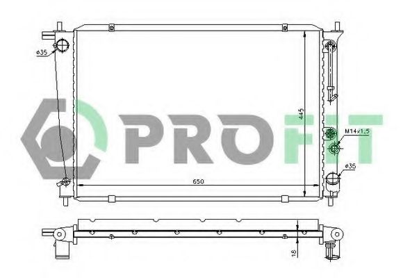 PROFIT PR 3212A1 Радиатор, охлаждение двигателя для HYUNDAI (Хендай) PROFIT PR 3212A1 Радиатор, охлаждение двигателя для HYUNDAI (Хендай)
