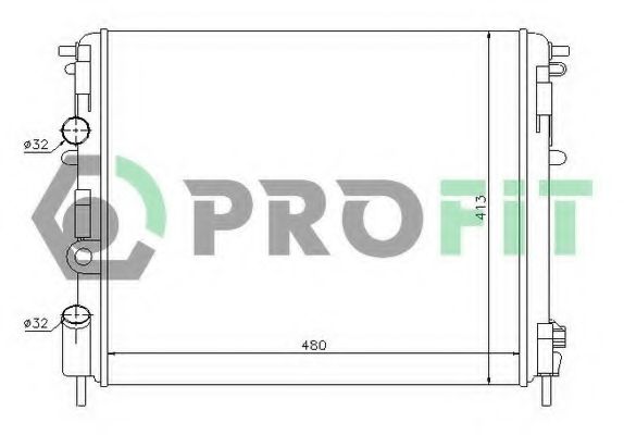 PROFIT PR 6032A1 Радиатор, охлаждение двигателя для RENAULT KANGOO (Рено Кангу) PROFIT PR 6032A1 Радиатор, охлаждение двигателя для RENAULT KANGOO (Рено Кангу)