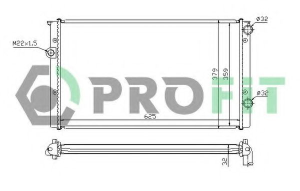 PROFIT PR 9522A3 Радиатор, охлаждение двигателя для VOLKSWAGEN VENTO (Фольксваген Венто) PROFIT PR 9522A3 Радиатор, охлаждение двигателя для VOLKSWAGEN VENTO (Фольксваген Венто)