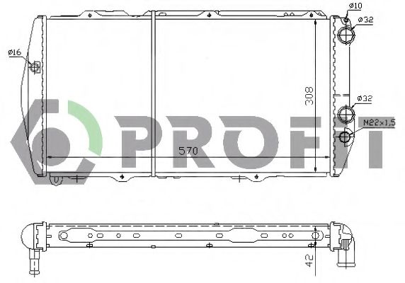 PROFIT PR 0012A6 Радиатор, охлаждение двигателя для AUDI 100 (Ауди 100) PROFIT PR 0012A6 Радиатор, охлаждение двигателя для AUDI 100 (Ауди 100)