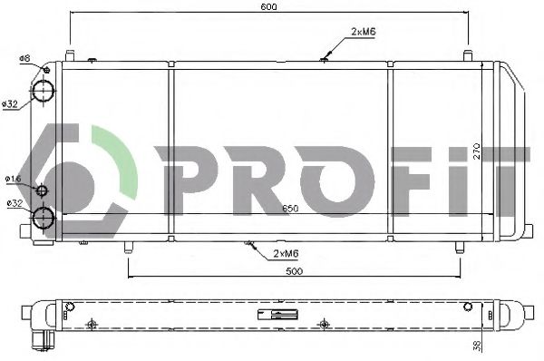 PROFIT PR 0012A7 Радиатор, охлаждение двигателя для AUDI 100 (Ауди 100) PROFIT PR 0012A7 Радиатор, охлаждение двигателя для AUDI 100 (Ауди 100)