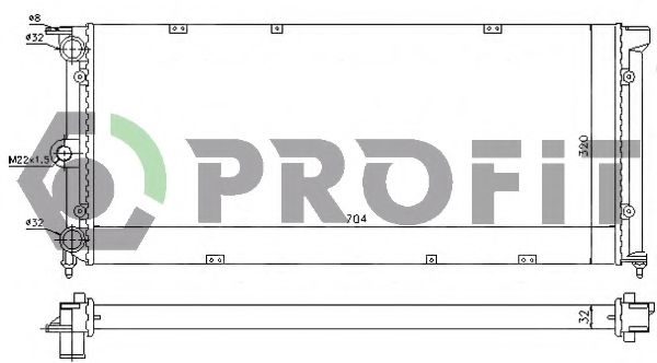 PROFIT PR 9565A4 Радиатор, охлаждение двигателя для VOLKSWAGEN (Фольксваген) PROFIT PR 9565A4 Радиатор, охлаждение двигателя для VOLKSWAGEN (Фольксваген)