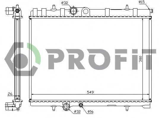 PROFIT PR 0521A1 Радиатор, охлаждение двигателя для PEUGEOT (Пежо) PROFIT PR 0521A1 Радиатор, охлаждение двигателя для PEUGEOT (Пежо)