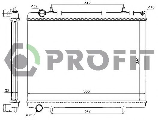 PROFIT PR 0523A1 Радиатор, охлаждение двигателя для CITROëN (Cитроëн) PROFIT PR 0523A1 Радиатор, охлаждение двигателя для CITROëN (Cитроëн)