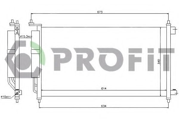 PROFIT PR 1622C1 Конденсатор, кондиционер для NISSAN MARCH III (Ниссан Марч 3) PROFIT PR 1622C1 Конденсатор, кондиционер для NISSAN MARCH III (Ниссан Марч 3)