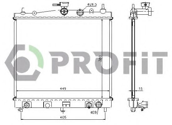 PROFIT PR 6055A1 Радиатор, охлаждение двигателя для NISSAN MARCH III (Ниссан Марч 3) PROFIT PR 6055A1 Радиатор, охлаждение двигателя для NISSAN MARCH III (Ниссан Марч 3)