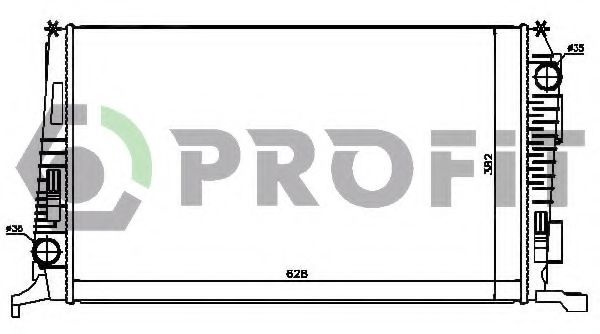 PROFIT PR 6037N8 Радиатор, охлаждение двигателя для DACIA DUSTER (Дача Дастер) PROFIT PR 6037N8 Радиатор, охлаждение двигателя для DACIA DUSTER (Дача Дастер)