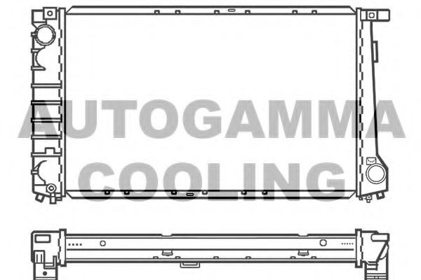 AUTOGAMMA 100128 Радиатор, охлаждение двигателя для BMW 5 (Бмв 5) AUTOGAMMA 100128 Радиатор, охлаждение двигателя для BMW 5 (Бмв 5)