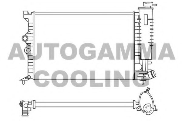 AUTOGAMMA 100199 Радиатор, охлаждение двигателя 