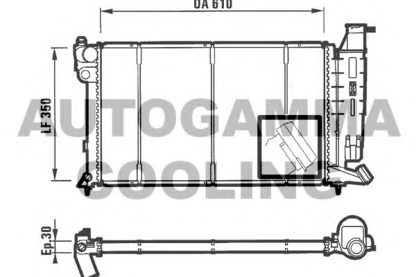 AUTOGAMMA 100229 Радиатор, охлаждение двигателя 
