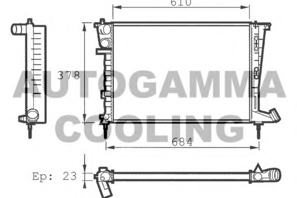 AUTOGAMMA 100232 Радиатор, охлаждение двигателя 