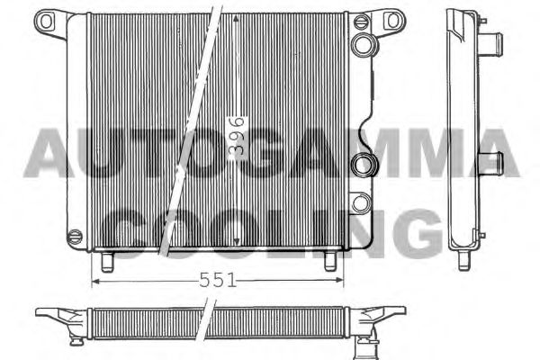 AUTOGAMMA 100253 Радиатор, охлаждение двигателя для FIAT SUPERBRAVO (Фиат Супербраvо) AUTOGAMMA 100253 Радиатор, охлаждение двигателя для FIAT SUPERBRAVO (Фиат Супербраvо)