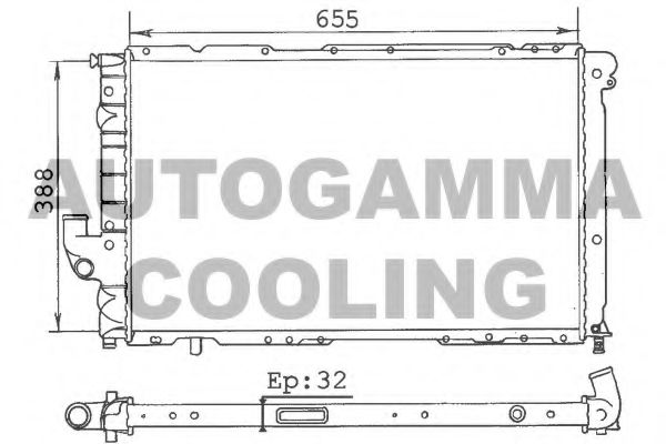 AUTOGAMMA 100274 Радиатор, охлаждение двигателя 