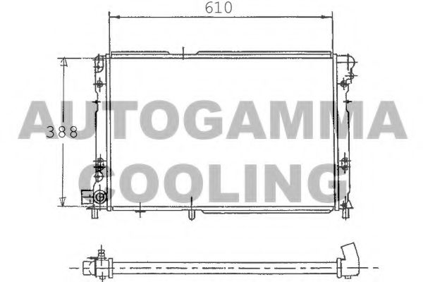 AUTOGAMMA 100279 Радиатор, охлаждение двигателя 