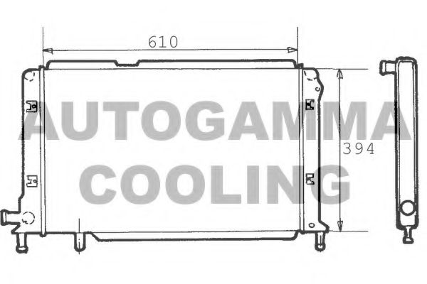 AUTOGAMMA 100280 Радиатор, охлаждение двигателя 