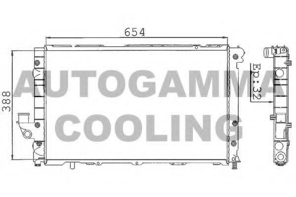 AUTOGAMMA 100283 Радиатор, охлаждение двигателя 