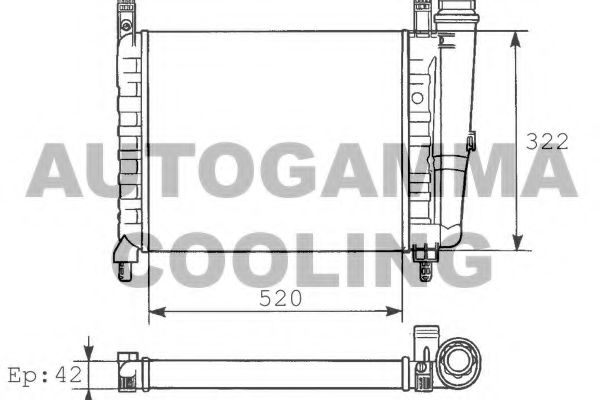 AUTOGAMMA 100287 Радиатор, охлаждение двигателя 