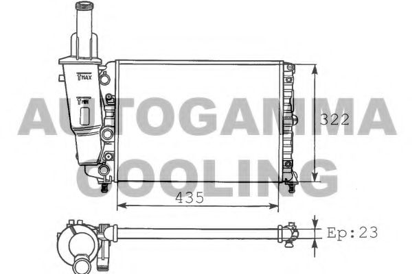 AUTOGAMMA 100291 Радиатор, охлаждение двигателя 
