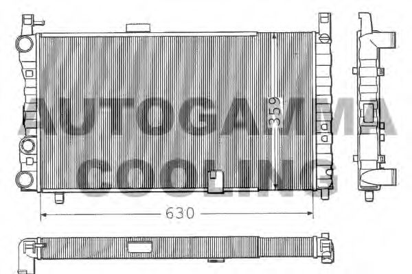 AUTOGAMMA 100297 Радиатор, охлаждение двигателя для FIAT STRADA II (Фиат Страда 2) AUTOGAMMA 100297 Радиатор, охлаждение двигателя для FIAT STRADA II (Фиат Страда 2)