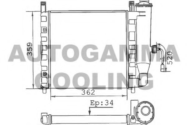 AUTOGAMMA 100306 Радиатор, охлаждение двигателя для FIAT STRADA II (Фиат Страда 2) AUTOGAMMA 100306 Радиатор, охлаждение двигателя для FIAT STRADA II (Фиат Страда 2)