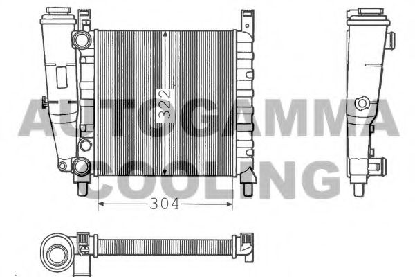 AUTOGAMMA 100310 Радиатор, охлаждение двигателя 
