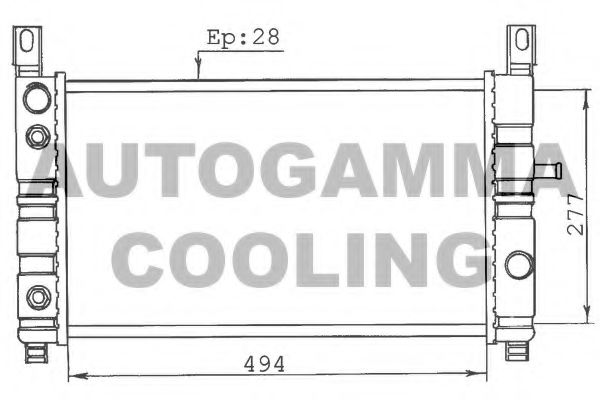 AUTOGAMMA 100354 Радиатор, охлаждение двигателя 
