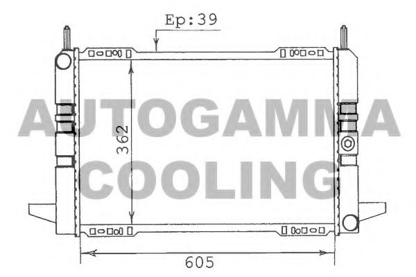 AUTOGAMMA 100375 Радиатор, охлаждение двигателя 
