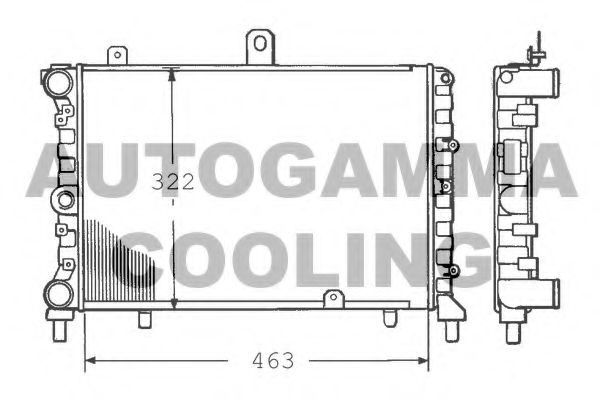 AUTOGAMMA 100450 Радиатор, охлаждение двигателя для LANCIA (Лансиа/лянча) AUTOGAMMA 100450 Радиатор, охлаждение двигателя для LANCIA (Лансиа/лянча)