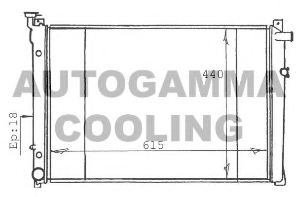 AUTOGAMMA 100614 Радиатор, охлаждение двигателя 