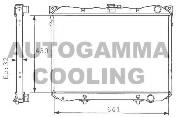 AUTOGAMMA 100622 Радиатор, охлаждение двигателя 
